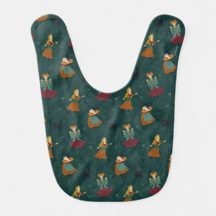 Hocus Pocus Sanderson Sisters Forest Pattern Baby Bib