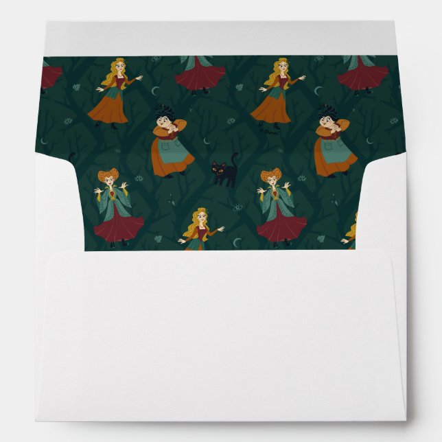 Hocus Pocus Sanderson Sisters Forest Pattern Envelope (Back (Bottom))