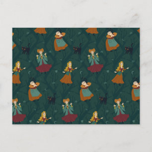 Hocus Pocus Sanderson Sisters Forest Pattern Postcard
