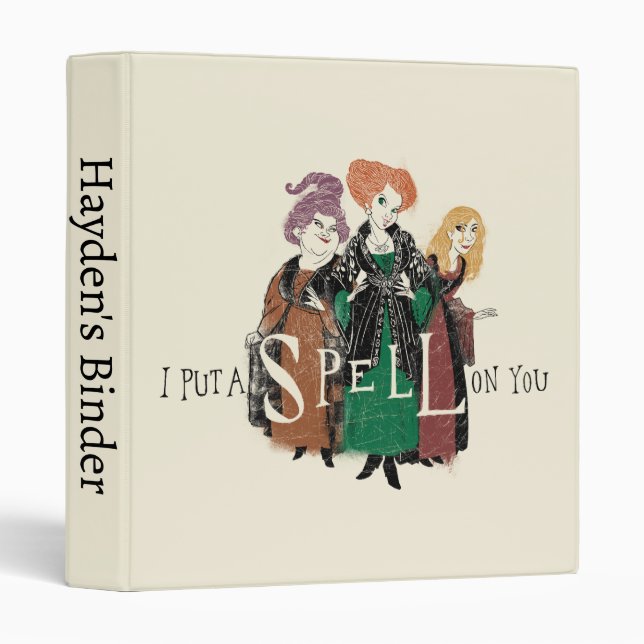 Hocus Pocus Sanderson Sisters Spellbound 3 Ring Binder (Front/Spine)