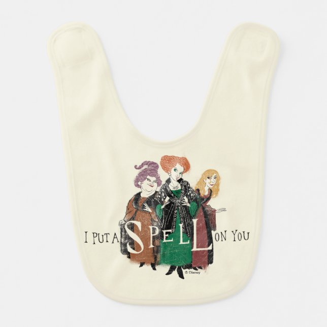 Hocus Pocus Sanderson Sisters Spellbound Baby Bib (Front)