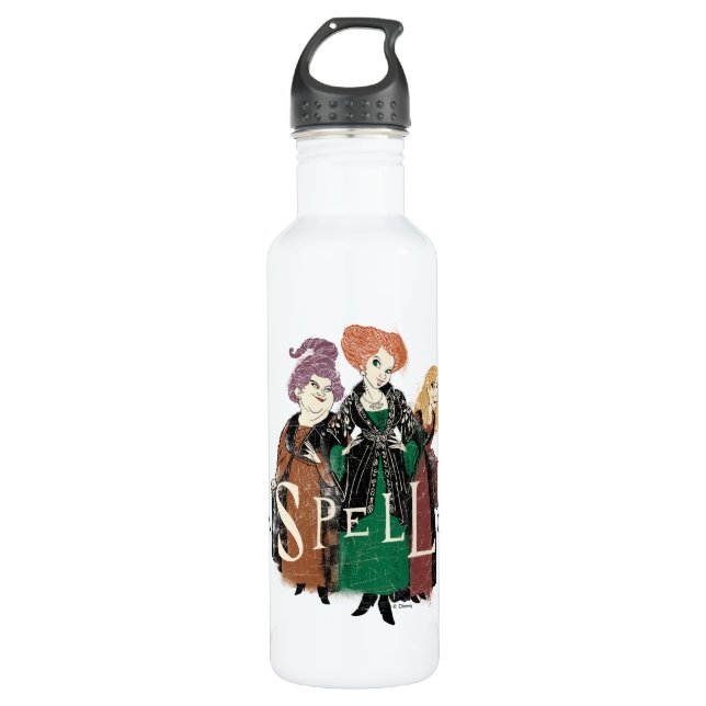Hocus Pocus Sanderson Sisters Spellbound Stainless Steel Water Bottle (Front)