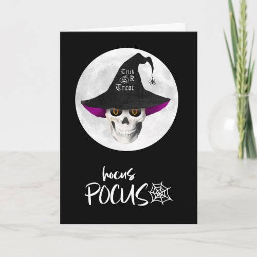 Hocus Pocus Scary Witch Halloween Card