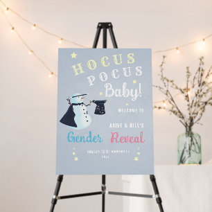 Hocus Pocus Snowman Winter Gender Reveal Welcome Foam Board