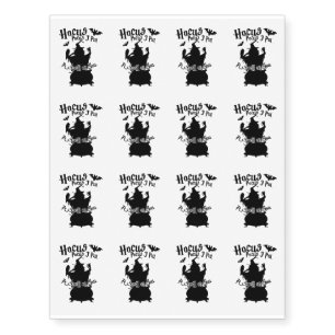 Hocus Pocus Spell on You Halloween Witch Temporary Tattoos