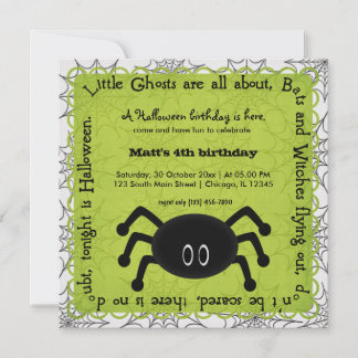 Hocus Pocus Spider Birthday Invitation