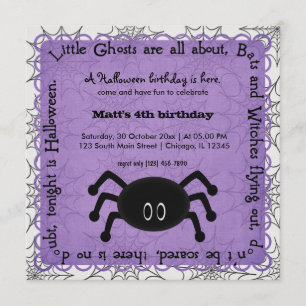 Hocus Pocus Spider Birthday Invitation