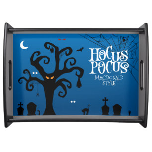Hocus Pocus Spooky Scene Halloween Serving Tray
