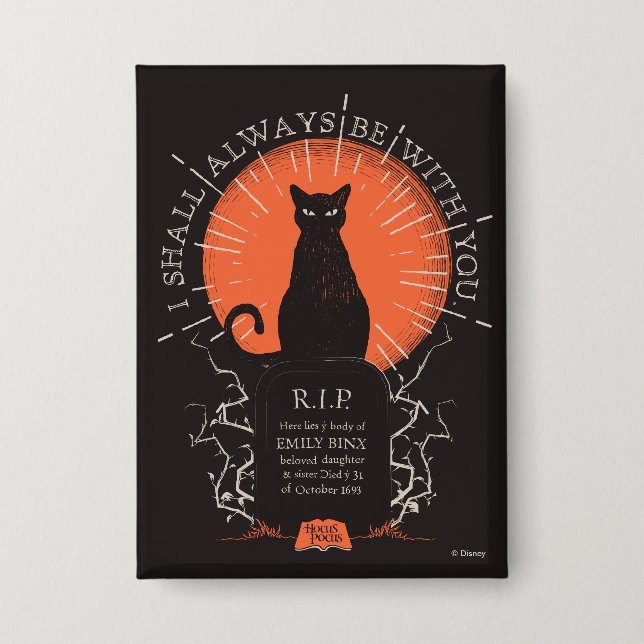 Hocus Pocus Thackery Binx Always With You Button (Front)