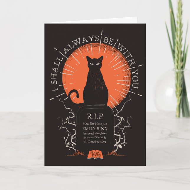 Hocus Pocus Thackery Binx Always With You Card (Front)