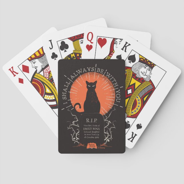 Hocus Pocus Thackery Binx Always With You Poker Cards (Back)