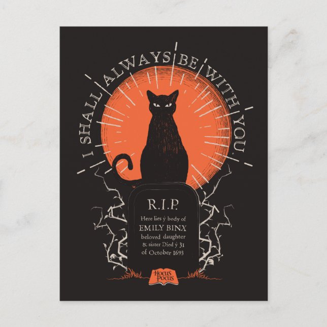 Hocus Pocus Thackery Binx Always With You Postcard (Front)