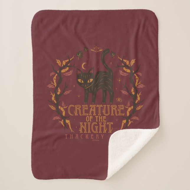 Hocus Pocus Thackery Binx Night Magic Sherpa Blanket (Front)