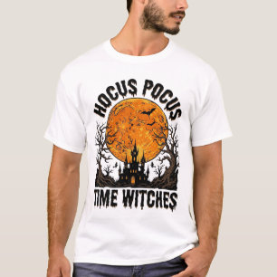 Hocus Pocus Time Witches Vintage Halloween Shirt D
