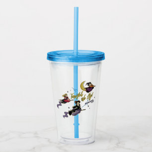 Hocus Pocus Tonight We Fly Broom Squad Acrylic Tumbler