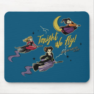 Hocus Pocus Tonight We Fly Broom Squad Mouse Pad