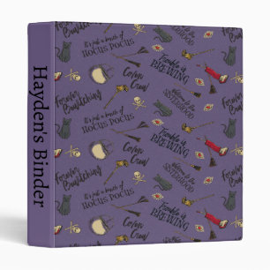 Hocus Pocus Trouble is Brewing Pattern 3 Ring Binder