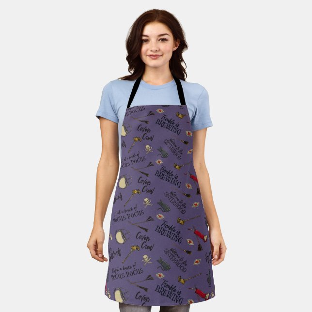Hocus Pocus Trouble is Brewing Pattern Apron (Worn)