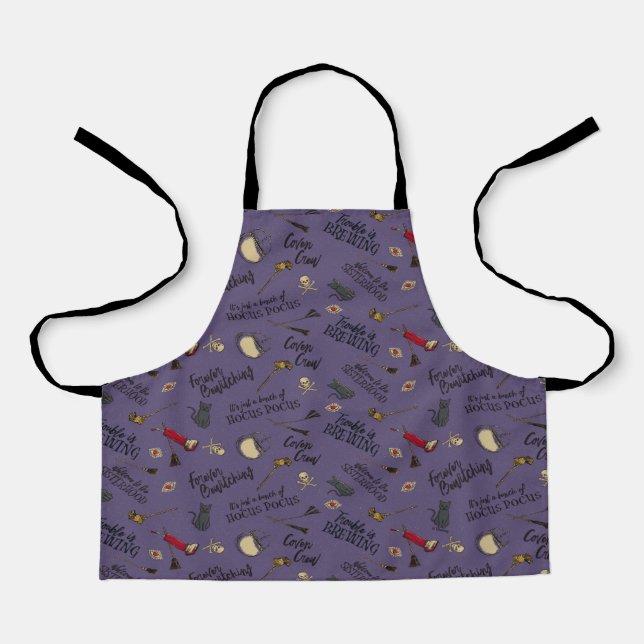 Hocus Pocus Trouble is Brewing Pattern Apron (Front)
