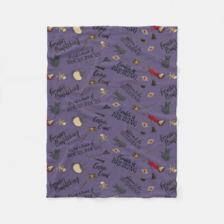 Hocus Pocus Trouble is Brewing Pattern Fleece Blanket