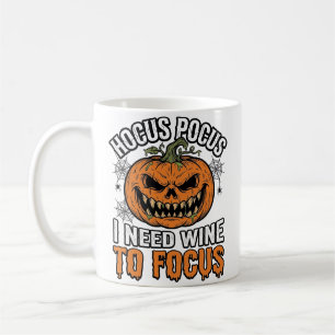 Hocus Pocus Wine Pumpkin Halloween Shirt Design_1 Coffee Mug