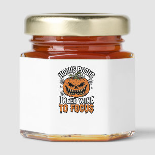 Hocus Pocus Wine Pumpkin Halloween Shirt Design_1 Honey Jar Favors
