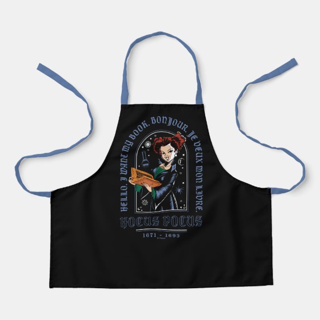 Hocus Pocus Winifred’s Book of Spells Apron (Front)