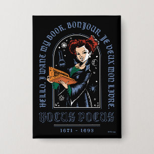 Hocus Pocus Winifred’s Book of Spells Button