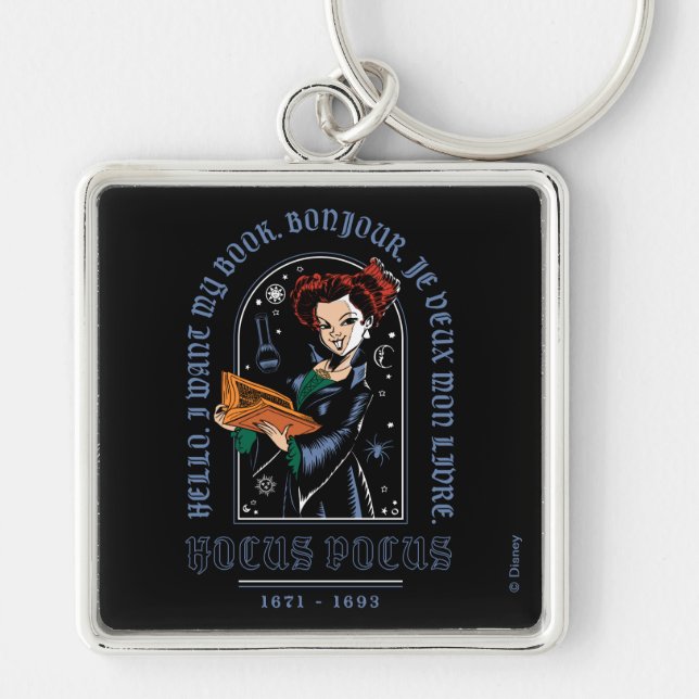 Hocus Pocus Winifred’s Book of Spells Keychain (Front)