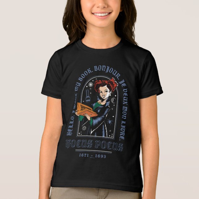 Hocus Pocus Winifred’s Book of Spells Tri-Blend Shirt (Front)