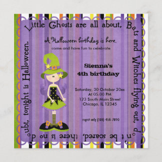 Hocus Pocus Witch Birthday Invitation