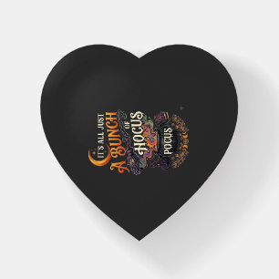 Hocus Pocus Witch Broom Black Cat Magic Cauldron H Paperweight