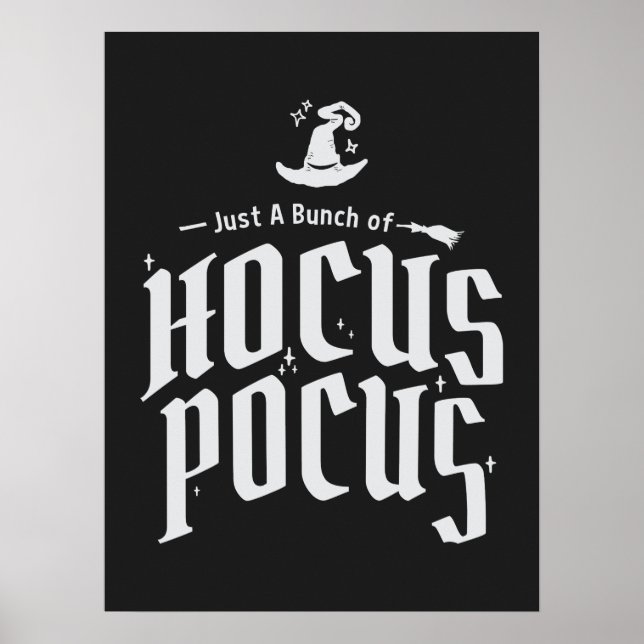 Hocus Pocus Witch Funny Halloween Poster (Front)