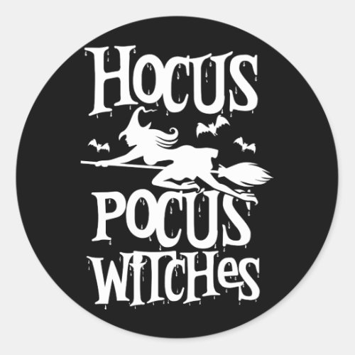 Hocus Pocus Witches Halloween Classic Round Sticker