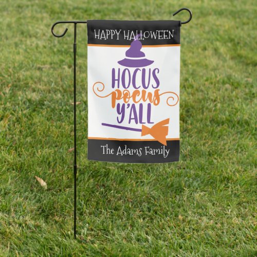 Hocus Pocus Yall Halloween Personalized Garden Flag