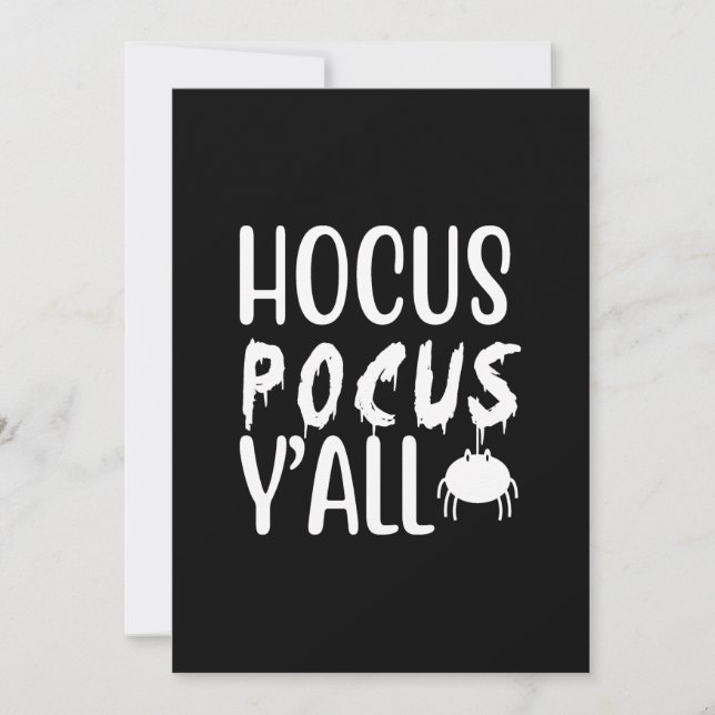 hocus pocus y'all invitation (Front)