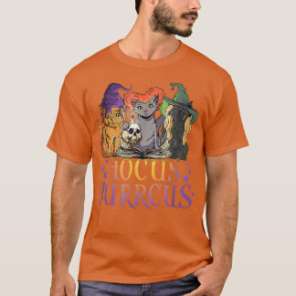 Hocus Purrcus Halloween Witch Cats Funny Parody  T-Shirt