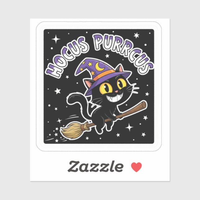 Hocus Purrcus – Magic Cat Halloween Sticker (Sheet)