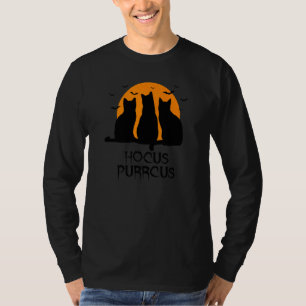 Hocus Purrcus Pocus Halloween Witch Cats  Parody   T-Shirt