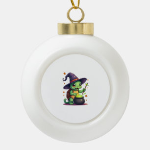 Hocus Shellcus Turtle Ceramic Ball Christmas Ornament