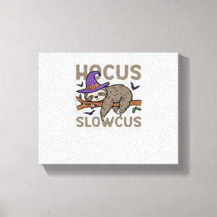 Hocus Slowcus Funny Halloween Sloth Classic T-Shir Canvas Print