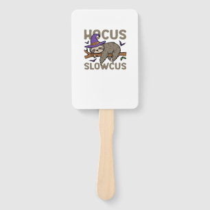 Hocus Slowcus Funny Halloween Sloth Classic T-Shir Hand Fan