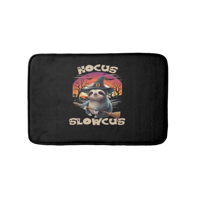 Hocus Slowcus Sloth lovers Halloween costume tee E Bath Mat (Front)
