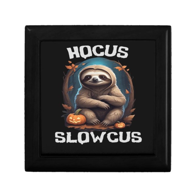 Hocus Slowcus Sloth lovers Halloween costume tee E Gift Box (Front)