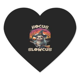Hocus Slowcus Sloth lovers Halloween costume tee E Heart Sticker