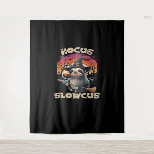 Hocus Slowcus Sloth lovers Halloween costume tee E Tapestry