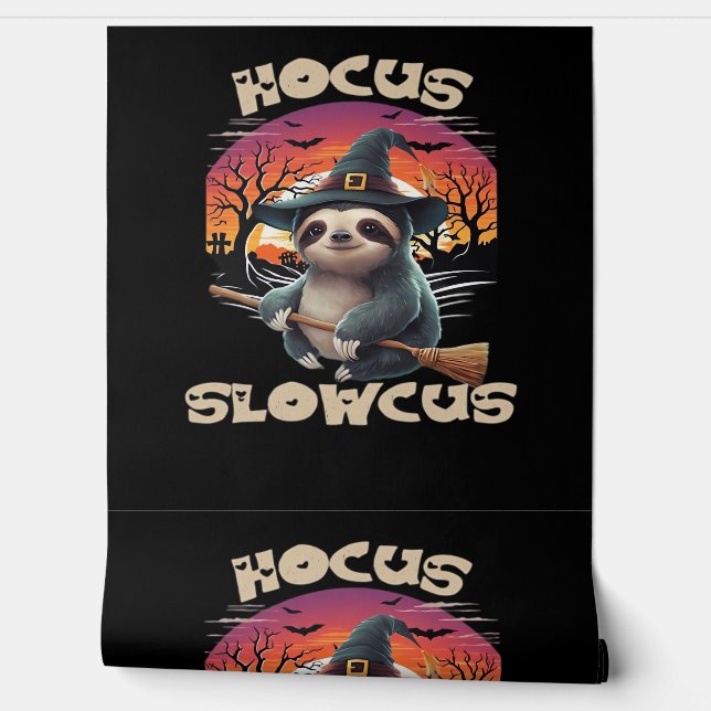 Hocus Slowcus Sloth lovers Halloween costume tee E Wallpaper (Unrolling)