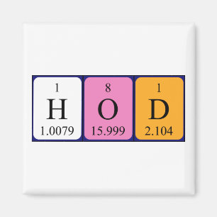 HoD periodic table word magnet