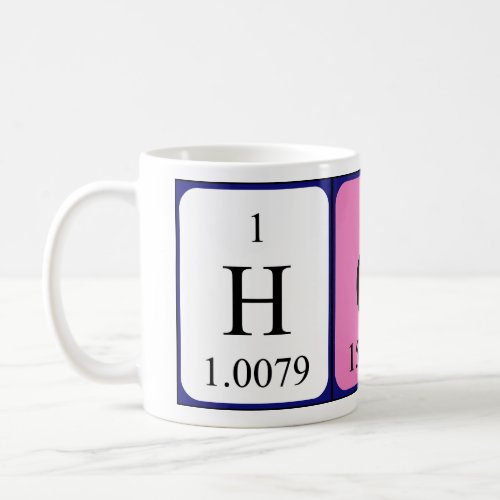 HoD periodic table word mug