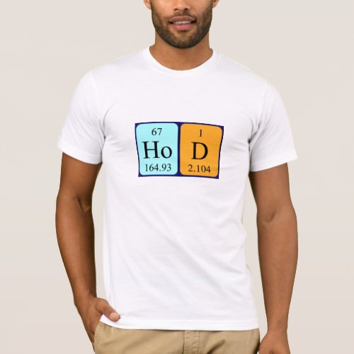 HoD periodic table word shirt